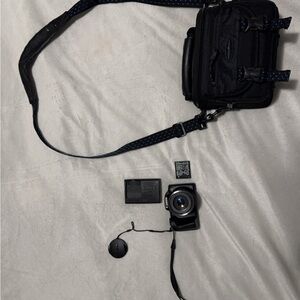Black Camera with Accessories